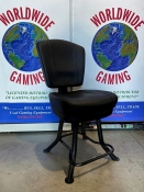 22" WWG Black Casino Chair. NEW SEAT+BACK!